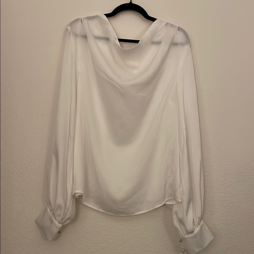 ‼️MOVING SALE‼️ Aura White Tie-Back Blouse